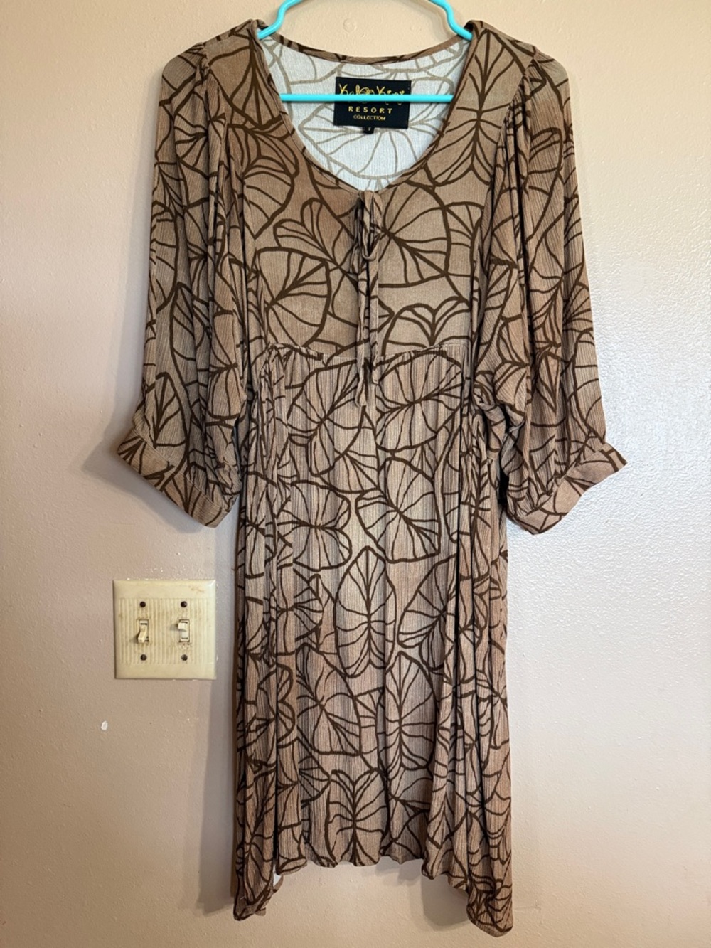 KALOKINI Report Collection Brown Kalo Print Dress